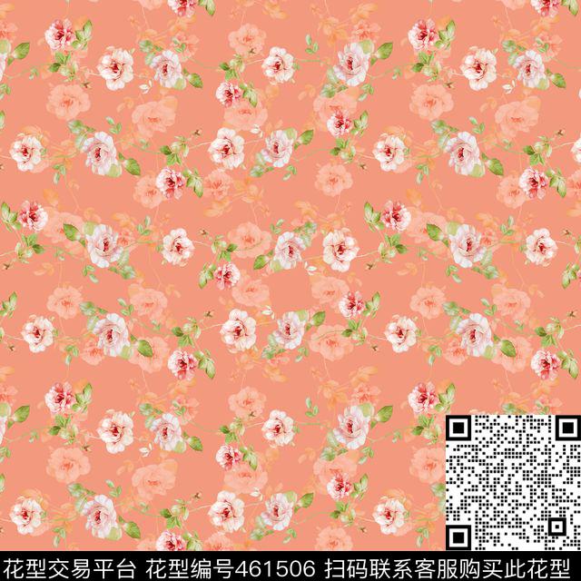 花卉日系时尚数码印花华亿平台下载（图片编号: 461506） - 瓦栏（Walan）