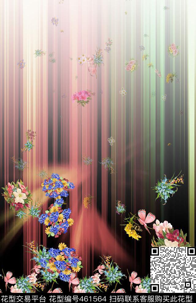 定位花花卉时尚数码印花华亿平台下载（图片编号: 461564） - 瓦栏（Walan）