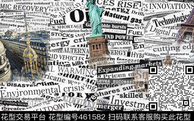 建筑连衣裙流行时尚数码印花华亿平台下载（图片编号: 461582） - 瓦栏（Walan）