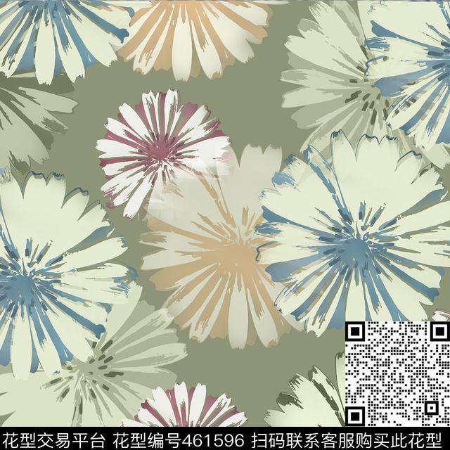 田园花卉清新数码印花华亿平台下载（图片编号: 461596） - 瓦栏（Walan）