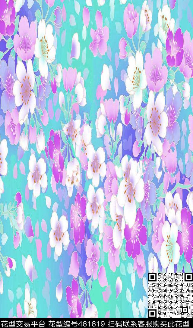 花卉时尚小碎花数码印花华亿平台下载（图片编号: 461619） - 瓦栏（Walan）
