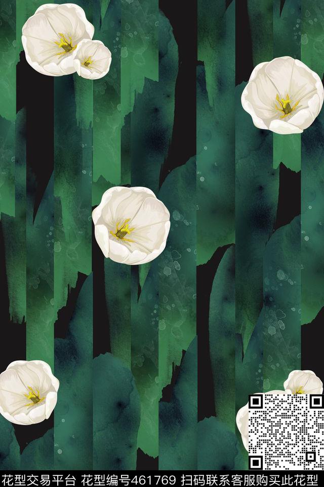 大牌郁金香花卉数码印花华亿平台下载（图片编号: 461769） - 瓦栏（Walan）