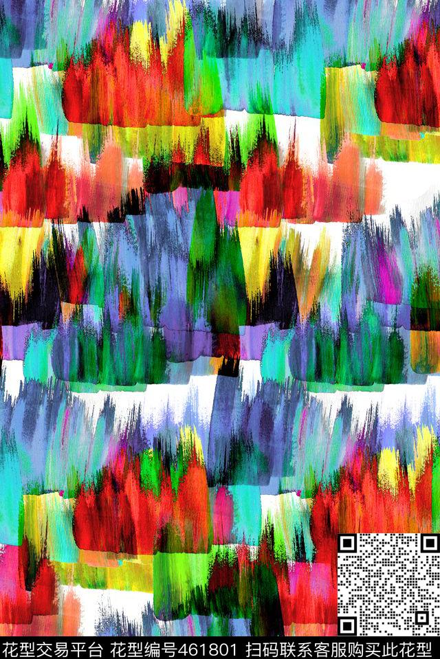 抽象水彩水墨数码印花华亿平台下载（图片编号: 461801） - 瓦栏（Walan）