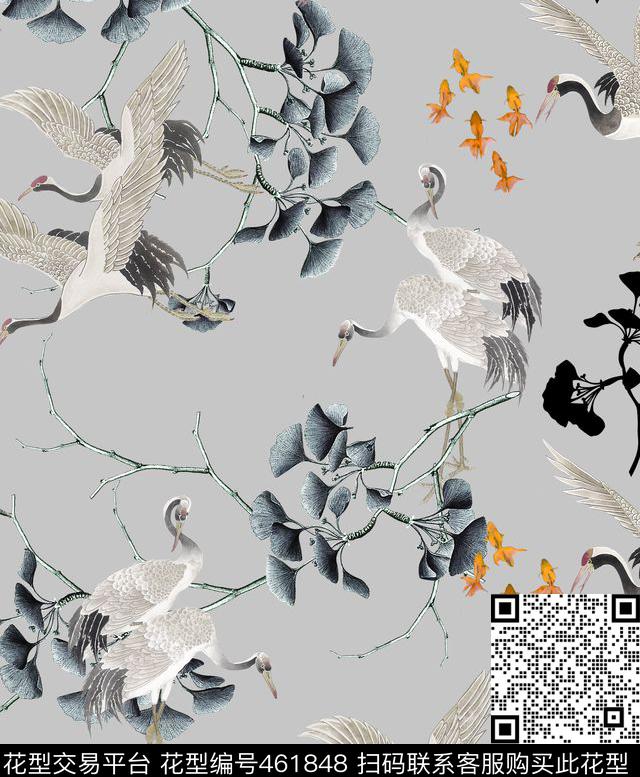 花卉流行时尚女装外套卫衣数码印花华亿平台下载（图片编号: 461848） - 瓦栏（Walan）