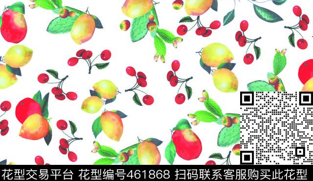 韩版桃水果匹布数码印花华亿平台下载（图片编号: 461868） - 瓦栏（Walan）