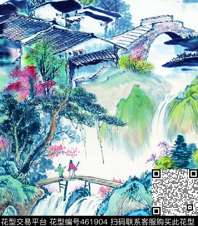 MAX-中国风民族风田园风数码印花华亿平台下载（图片编号: 461904） - 瓦栏（Walan）