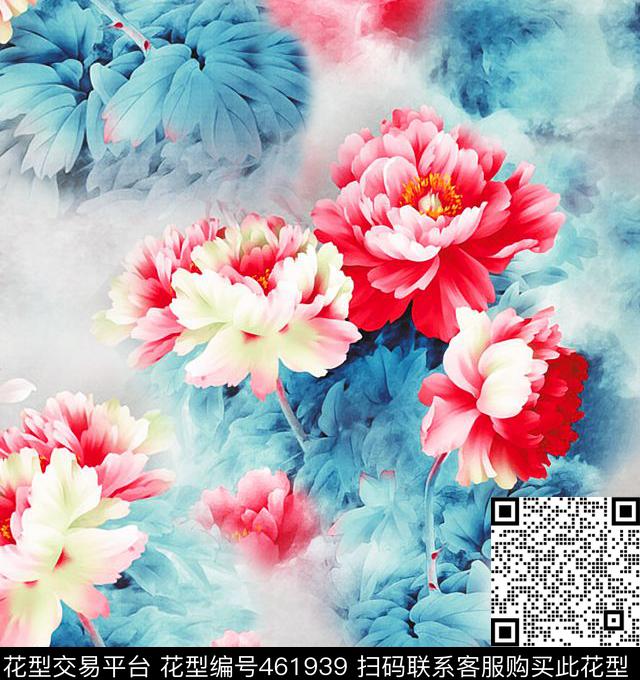 MAX-中国风民族风国画数码印花华亿平台下载（图片编号: 461939） - 瓦栏（Walan）