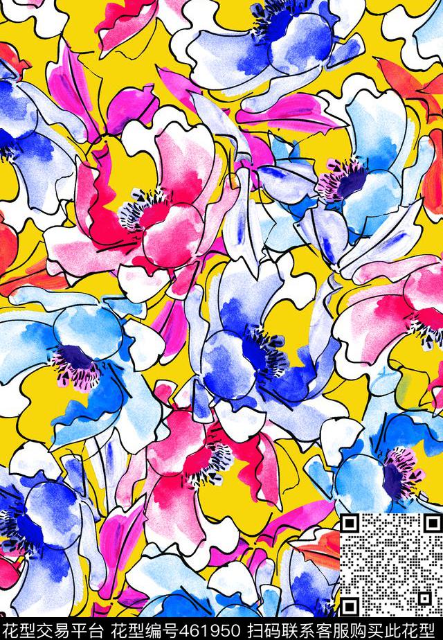 流行时尚清晰甜美传统印花华亿平台下载（图片编号: 461950） - 瓦栏（Walan）