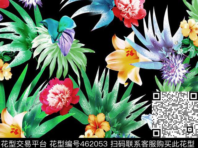 热带热带元素数码风数码印花华亿平台下载（图片编号: 462053） - 瓦栏（Walan）