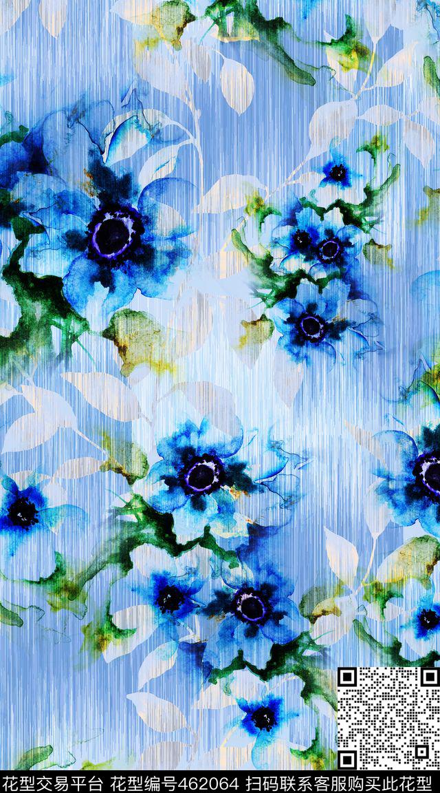 抽象服装花卉数码印花华亿平台下载（图片编号: 462064） - 瓦栏（Walan）