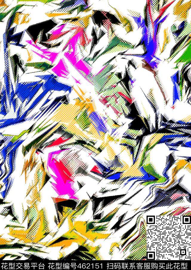 自由手绘油画数码印花华亿平台下载（图片编号: 462151） - 瓦栏（Walan）