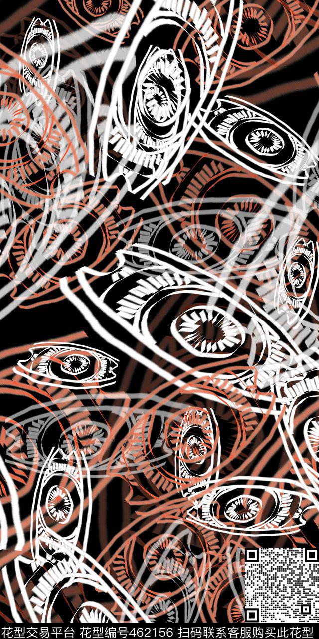 民族风民族图案人眼传统印花华亿平台下载（图片编号: 462156） - 瓦栏（Walan）