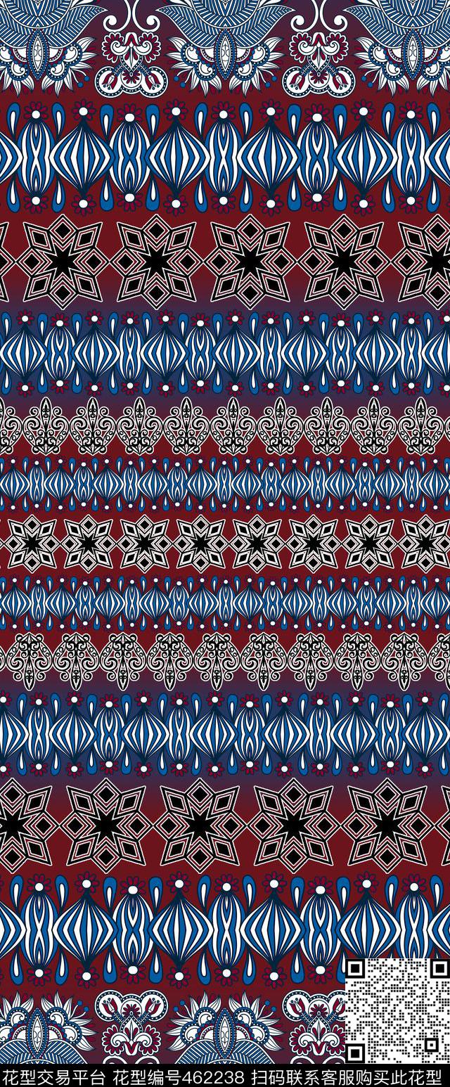 定位名族风裤子数码印花华亿平台下载（图片编号: 462238） - 瓦栏（Walan）