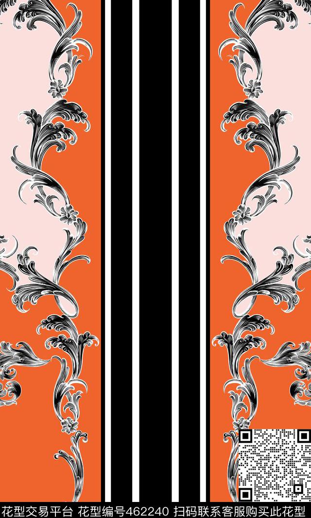 欧式花纹简约时尚定位传统印花华亿平台下载（图片编号: 462240） - 瓦栏（Walan）