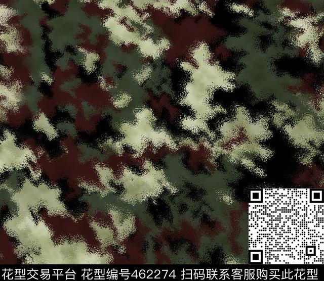 迷彩涂鸦墨迹迷彩军绿传统印花华亿平台下载（图片编号: 462274） - 瓦栏（Walan）