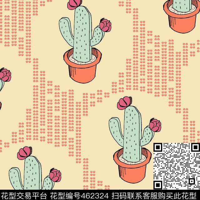 花卉几何卡通传统印花华亿平台下载（图片编号: 462324） - 瓦栏（Walan）
