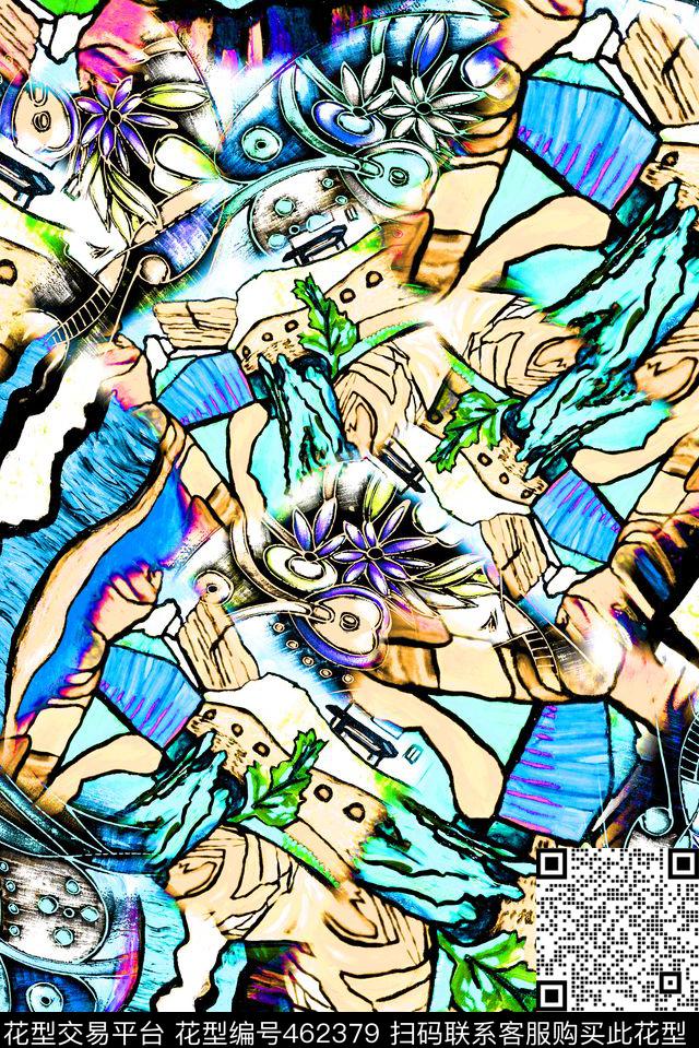 抽象纹理底纹数码印花华亿平台下载（图片编号: 462379） - 瓦栏（Walan）