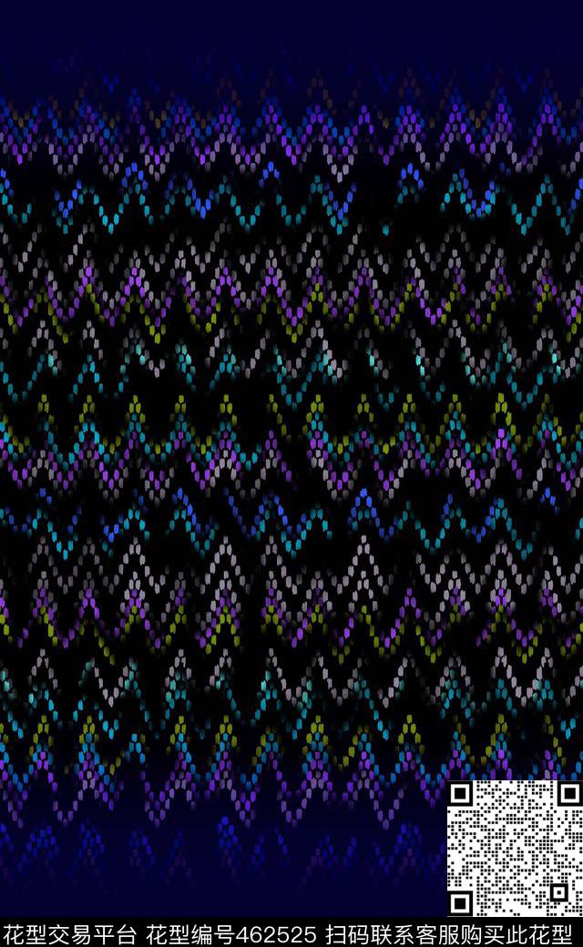 手绘渐变彩色波浪不规则几何小点传统印花华亿平台下载（图片编号: 462525） - 瓦栏（Walan）