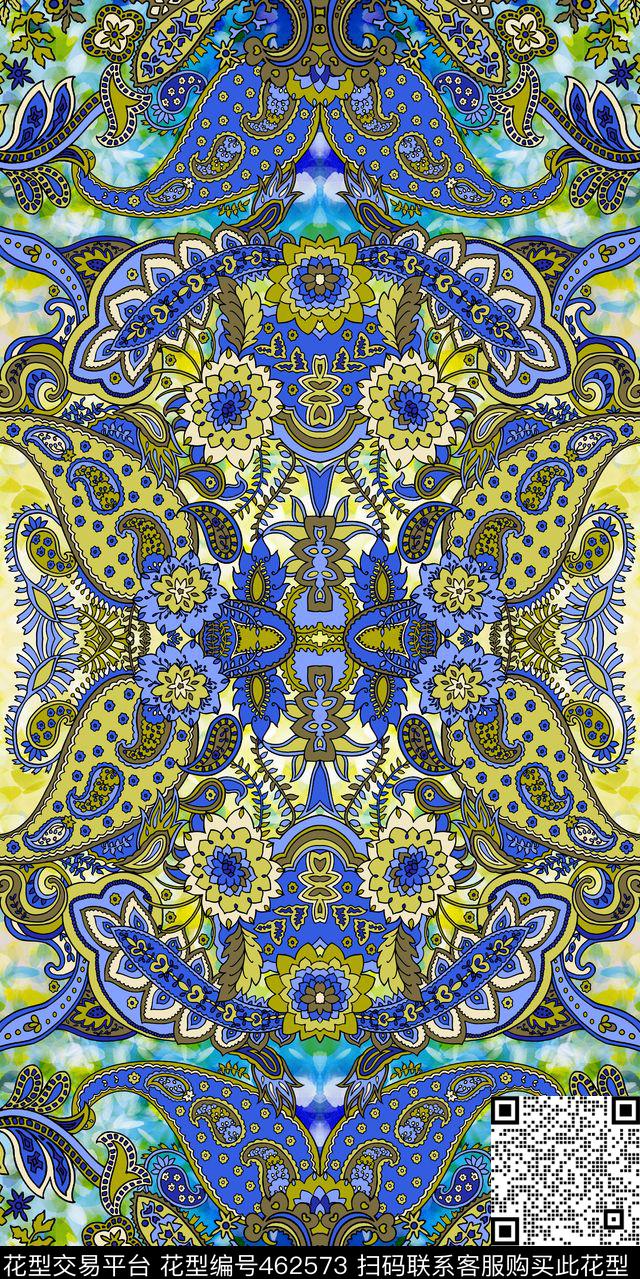 佩斯利火腿纹腰果民族风数码印花华亿平台下载（图片编号: 462573） - 瓦栏（Walan）