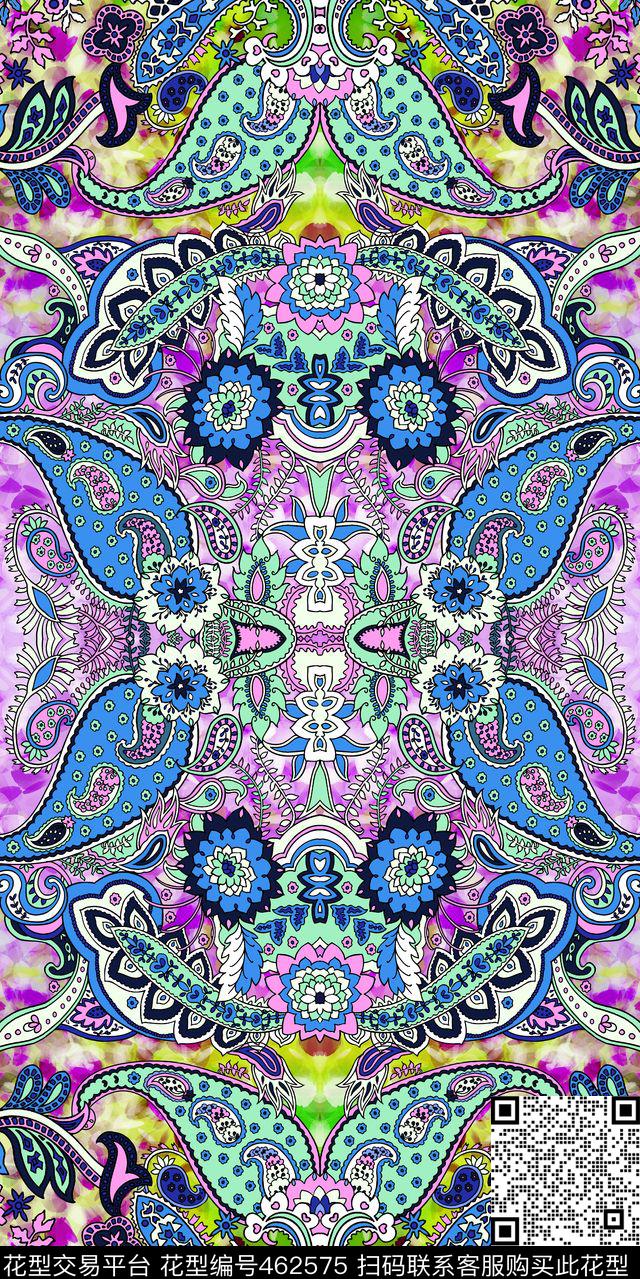 佩斯利火腿纹腰果民族风数码印花华亿平台下载（图片编号: 462575） - 瓦栏（Walan）