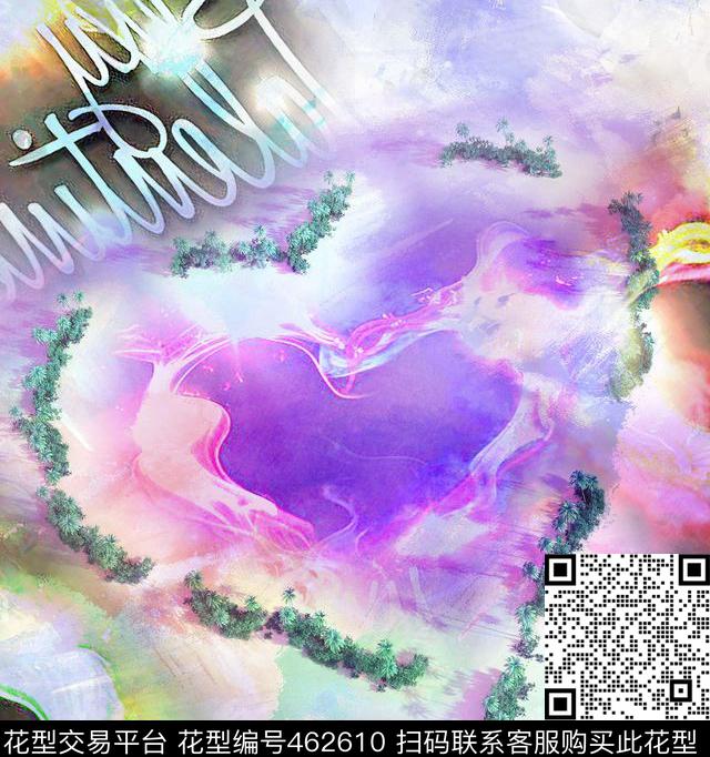 非主流火焰火熱的心数码印花华亿平台下载（图片编号: 462610） - 瓦栏（Walan）