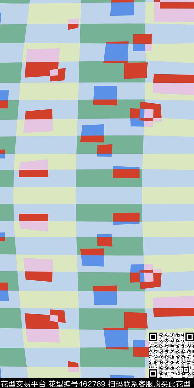 条纹色块错位传统印花华亿平台下载（图片编号: 462769） - 瓦栏（Walan）