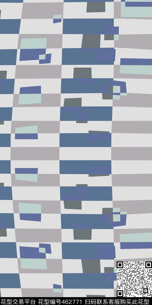 条纹色块错位传统印花华亿平台下载（图片编号: 462771） - 瓦栏（Walan）