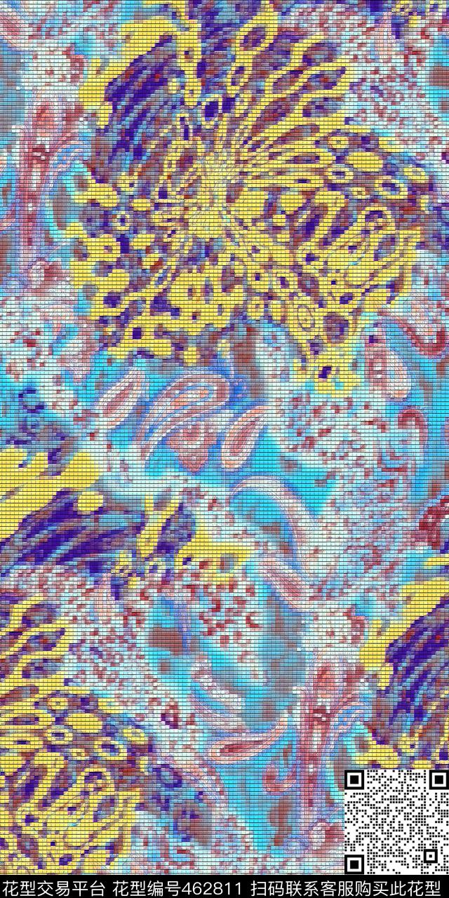 豹纹抽象十字绣数码印花华亿平台下载（图片编号: 462811） - 瓦栏（Walan）
