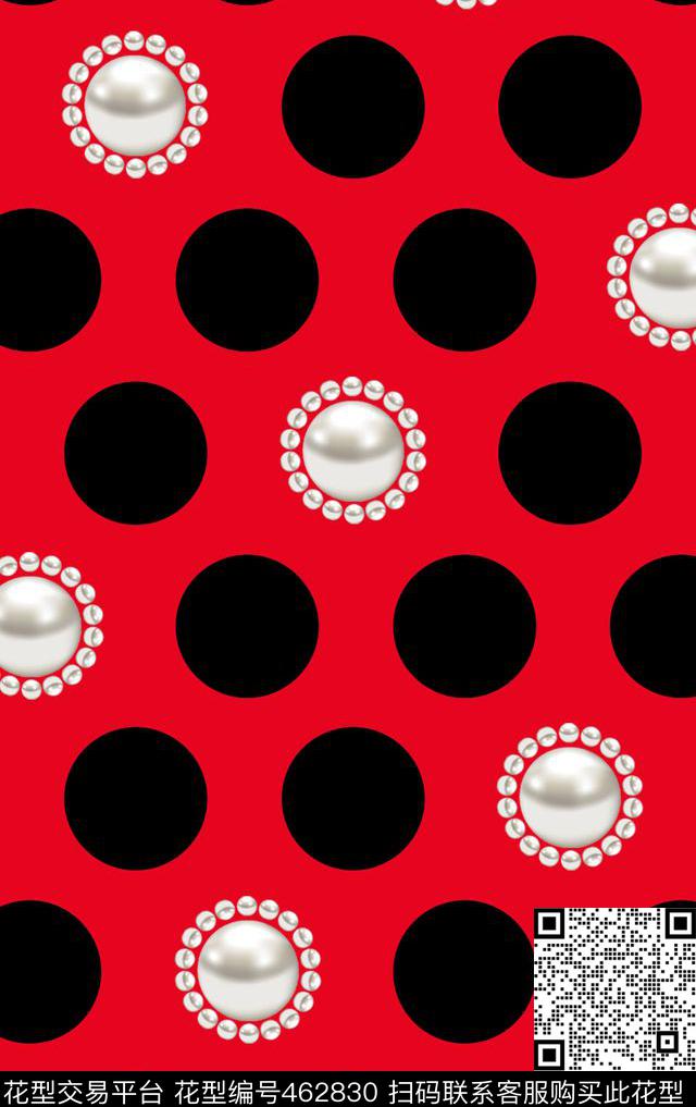 数码印花珠宝圆点点子数码印花华亿平台下载（图片编号: 462830） - 瓦栏（Walan）