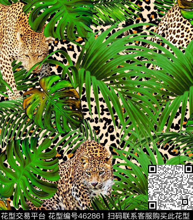 热带雨林老虎2016春夏秀场数码印花华亿平台下载（图片编号: 462861） - 瓦栏（Walan）