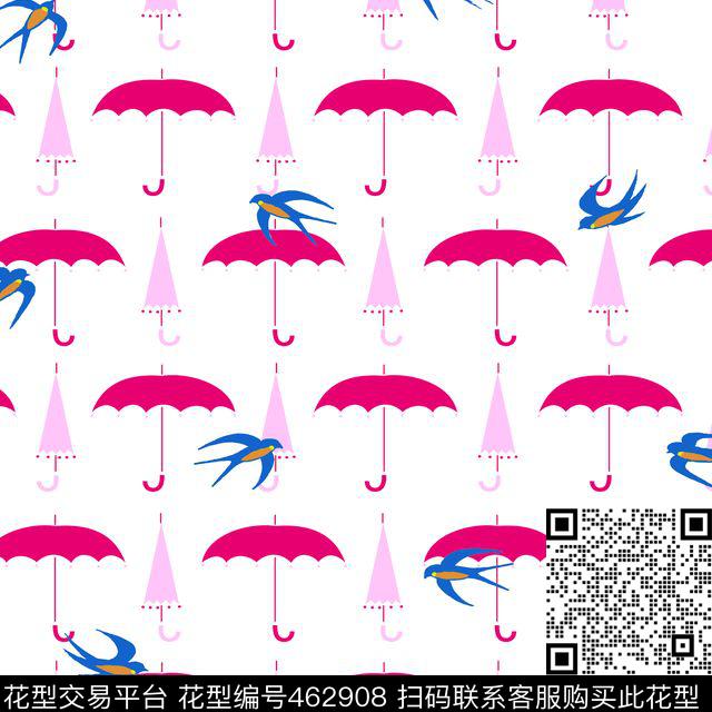 飞燕雨伞童装传统印花华亿平台下载（图片编号: 462908） - 瓦栏（Walan）