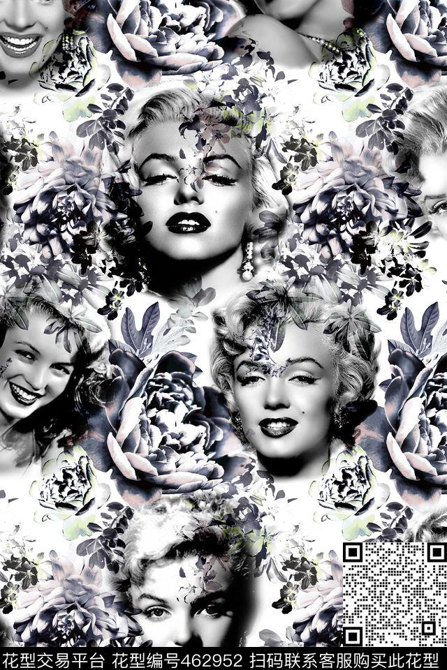 布匹面料高贵优雅大方大气花朵数码印花华亿平台下载（图片编号: 462952） - 瓦栏（Walan）