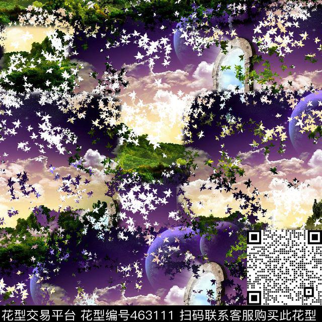 潮流抽象男装华亿平台数码印花华亿平台下载（图片编号: 463111） - 瓦栏（Walan）