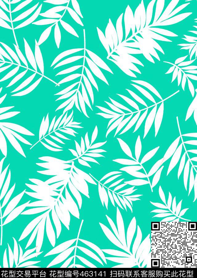 时尚女装热带叶子时尚泳装传统印花华亿平台下载（图片编号: 463141） - 瓦栏（Walan）