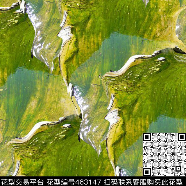潮流复古湖水数码印花华亿平台下载（图片编号: 463147） - 瓦栏（Walan）