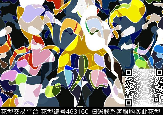 复古线条色块华亿平台传统印花华亿平台下载（图片编号: 463160） - 瓦栏（Walan）