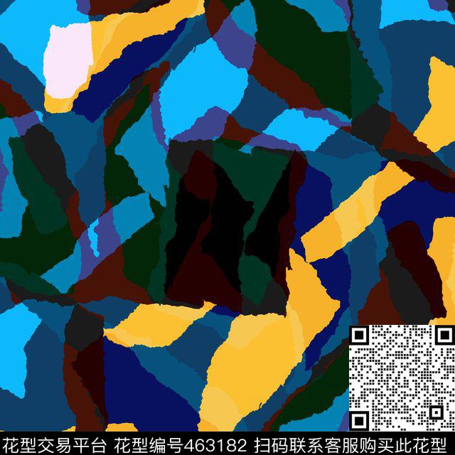 粗旷迷彩拼贴传统印花华亿平台下载（图片编号: 463182） - 瓦栏（Walan）