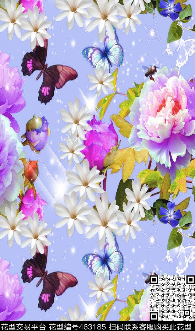 伴君蝴蝶飞华伊人数码印花华亿平台下载（图片编号: 463185） - 瓦栏（Walan）