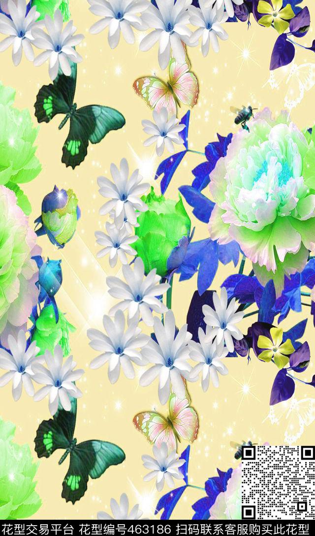 蝴蝶飞华伴君伊人数码印花华亿平台下载（图片编号: 463186） - 瓦栏（Walan）