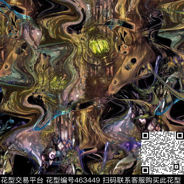 潮流抽象风景数码印花华亿平台下载（图片编号: 463449） - 瓦栏（Walan）