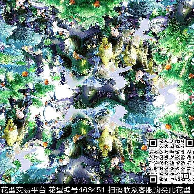 动物可爱男装华亿平台数码印花华亿平台下载（图片编号: 463451） - 瓦栏（Walan）