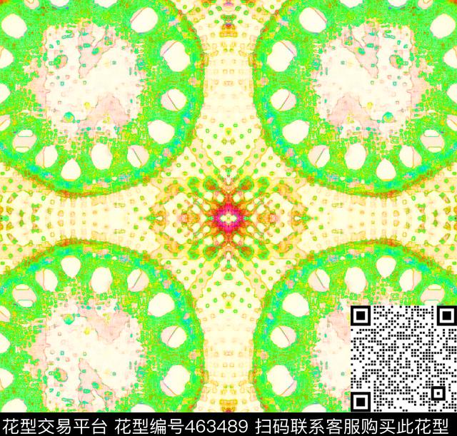 韩版清新几何大圆圈数码印花华亿平台下载（图片编号: 463489） - 瓦栏（Walan）