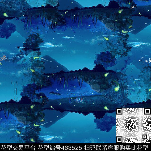 潮流风景复古数码印花华亿平台下载（图片编号: 463525） - 瓦栏（Walan）