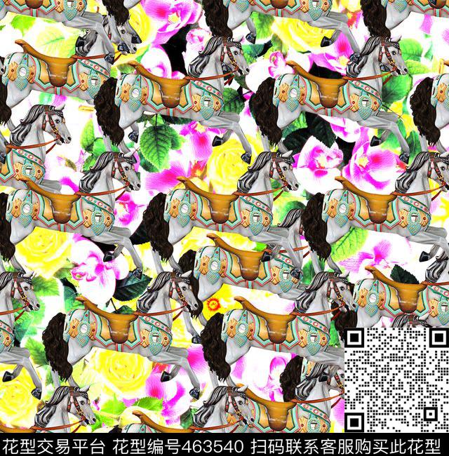 手绘花卉陶瓷彩马数码印花华亿平台下载（图片编号: 463540） - 瓦栏（Walan）