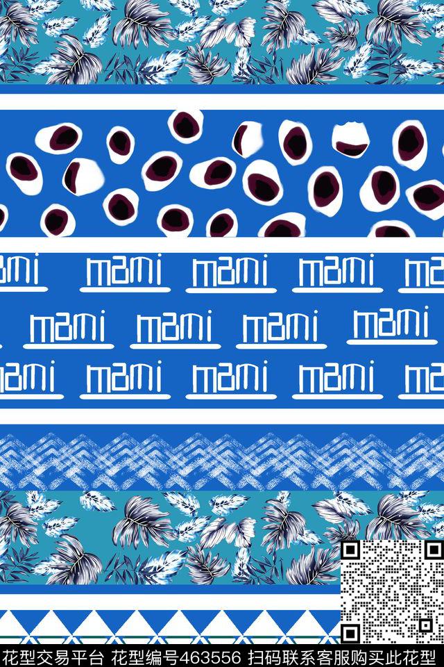 几何线条树叶抽象图案休闲传统印花华亿平台下载（图片编号: 463556） - 瓦栏（Walan）