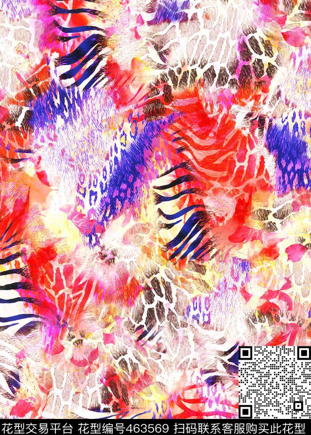 动物花卉动物纹数码印花华亿平台下载（图片编号: 463569） - 瓦栏（Walan）