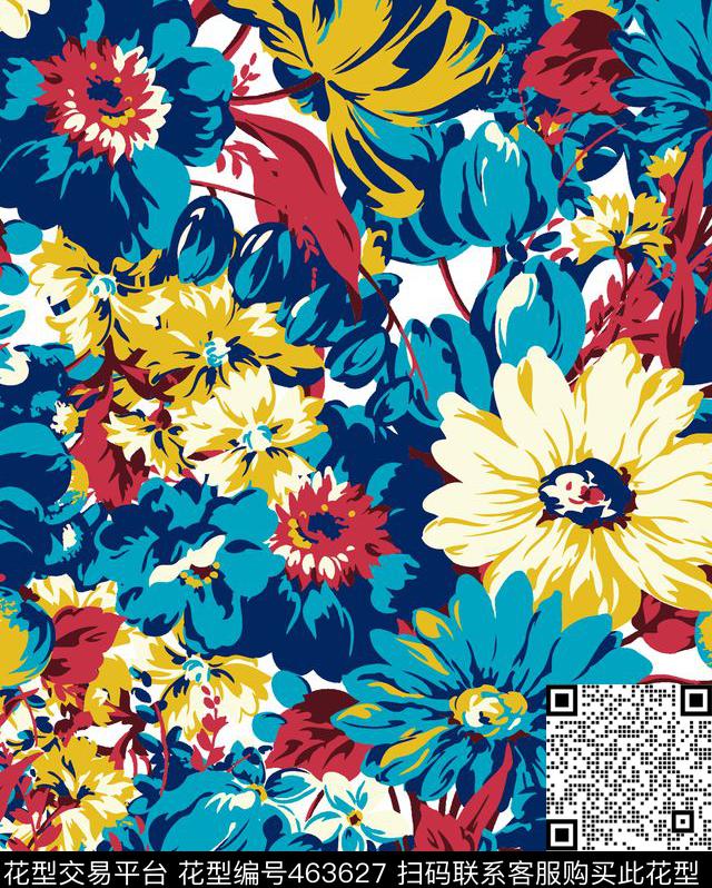色块多色艳丽传统印花华亿平台下载（图片编号: 463627） - 瓦栏（Walan）