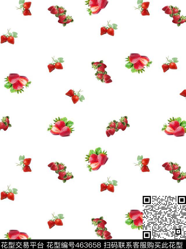 草莓大牌流行时尚数码印花华亿平台下载（图片编号: 463658） - 瓦栏（Walan）