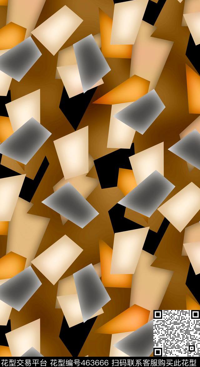色块拼接流行数码印花华亿平台下载（图片编号: 463666） - 瓦栏（Walan）