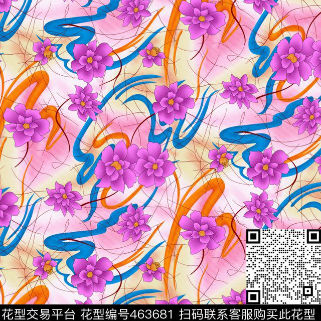 花卉传统华亿平台服装传统印花华亿平台下载（图片编号: 463681） - 瓦栏（Walan）